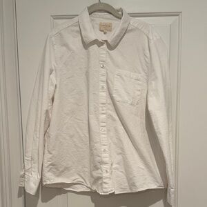 Sezane Tomboy White Button-Up Shirt